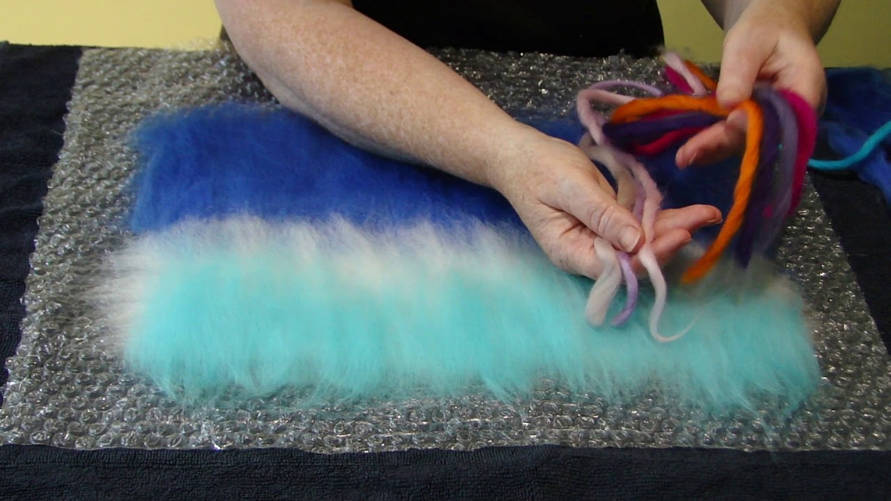 How to make an Artfelt Winter Sheep Felt Picture - part 1