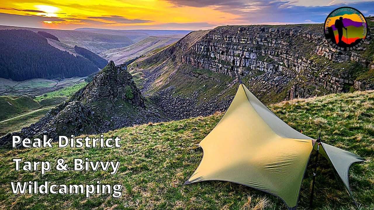 Peak District Solo Tarp & Bivvy Wildcamping  Rab Silwing & Apline Bivvy.