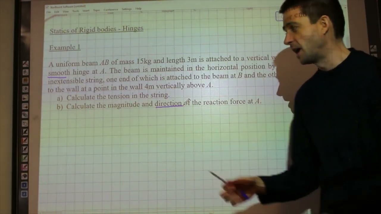 A Level Maths - Mechanics - Statics - Hinges 1