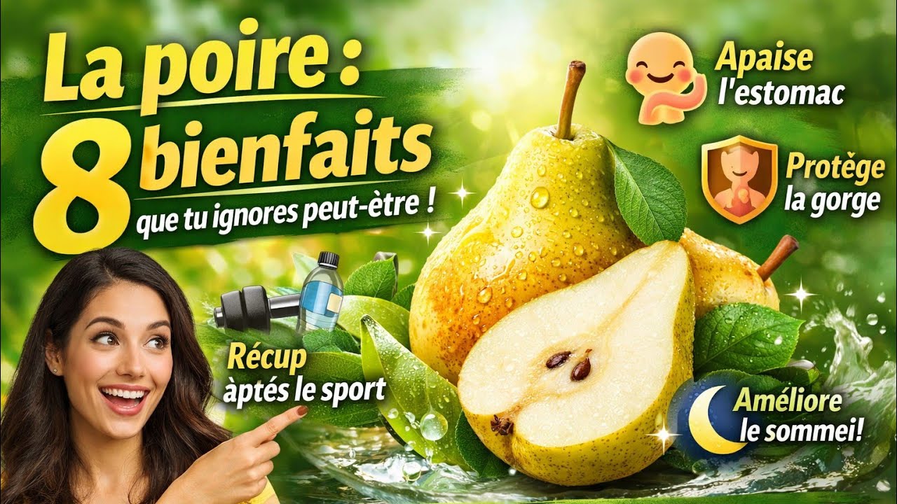 La poire : 8 bienfaits que tu ignores peut-&ecirc;tre !