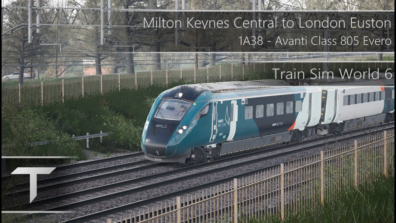 Milton Keynes Central to London Euston | 1A38 - Avanti Class 805 Evero
