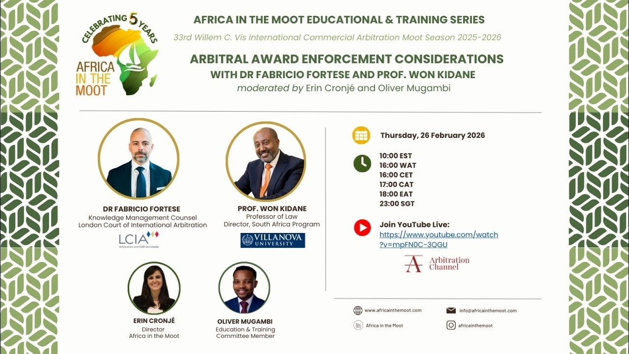 África in the moot | Arbitral Award Enforcement Considerations