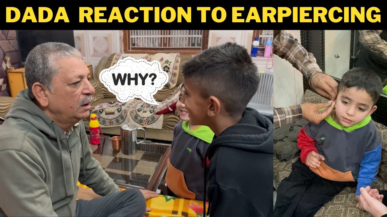 GRAND PARENTS REACT TO EARPIERCING😲GOLDEN REACTION