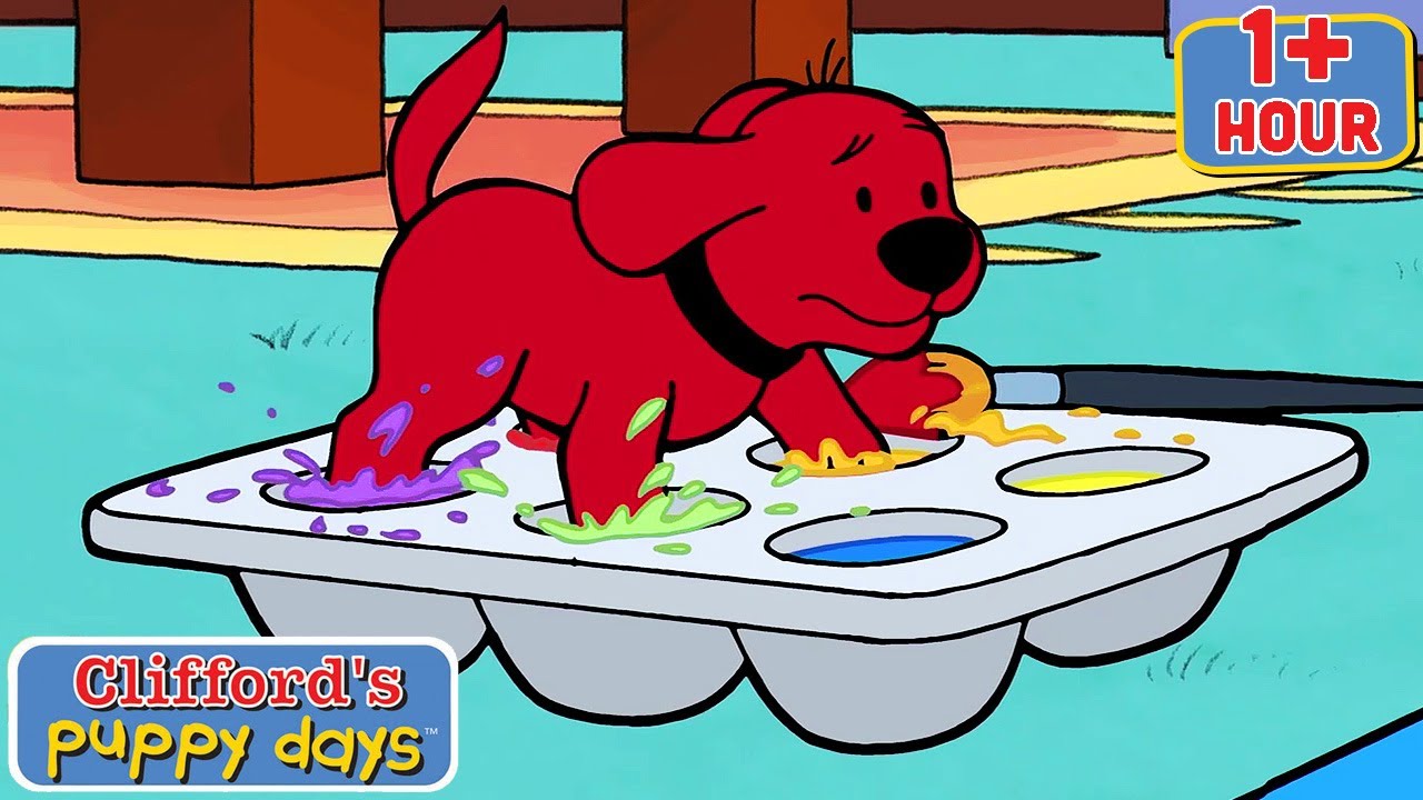 Paw Print Picasso 🐾🎨 Clifford's Puppy Days | Cartoons for Kids | Full Episodes | Scholastic Kids