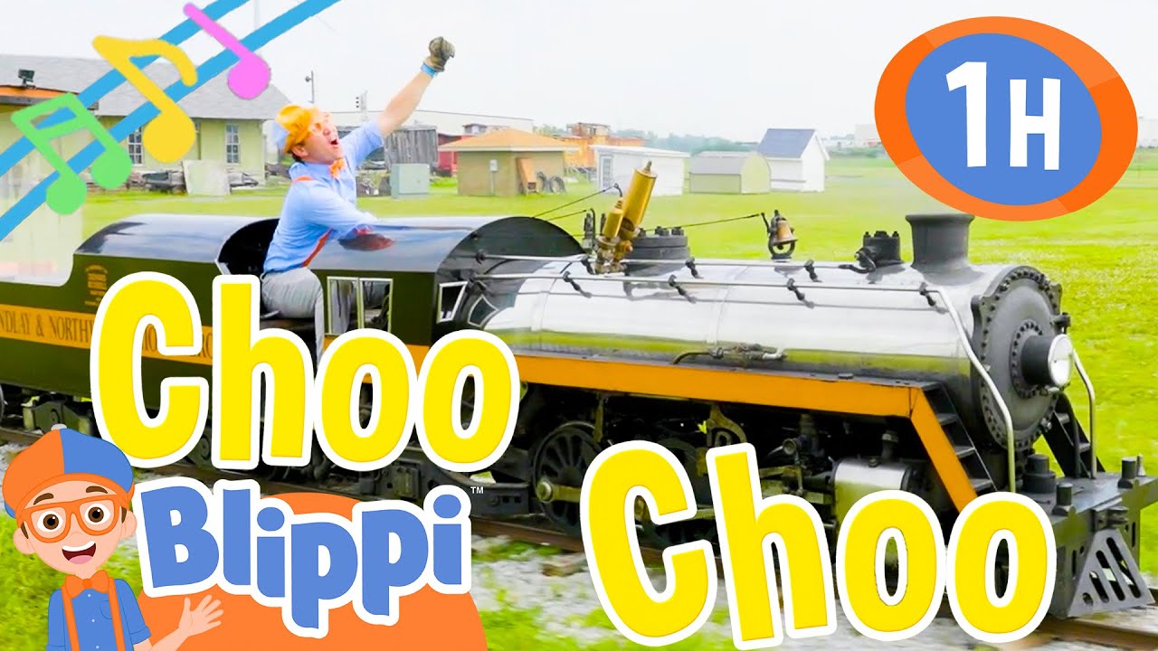 Blippi's Train Song + 1 Hour of Educational Vehicle Songs For Kids