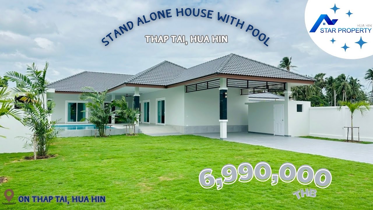 📍SOLD📍[EP112]🎞️Beautiful Private Pool 3 Beds At Thap-Tai,Hua Hin. Asking Price 6.99 MB✨No common fee