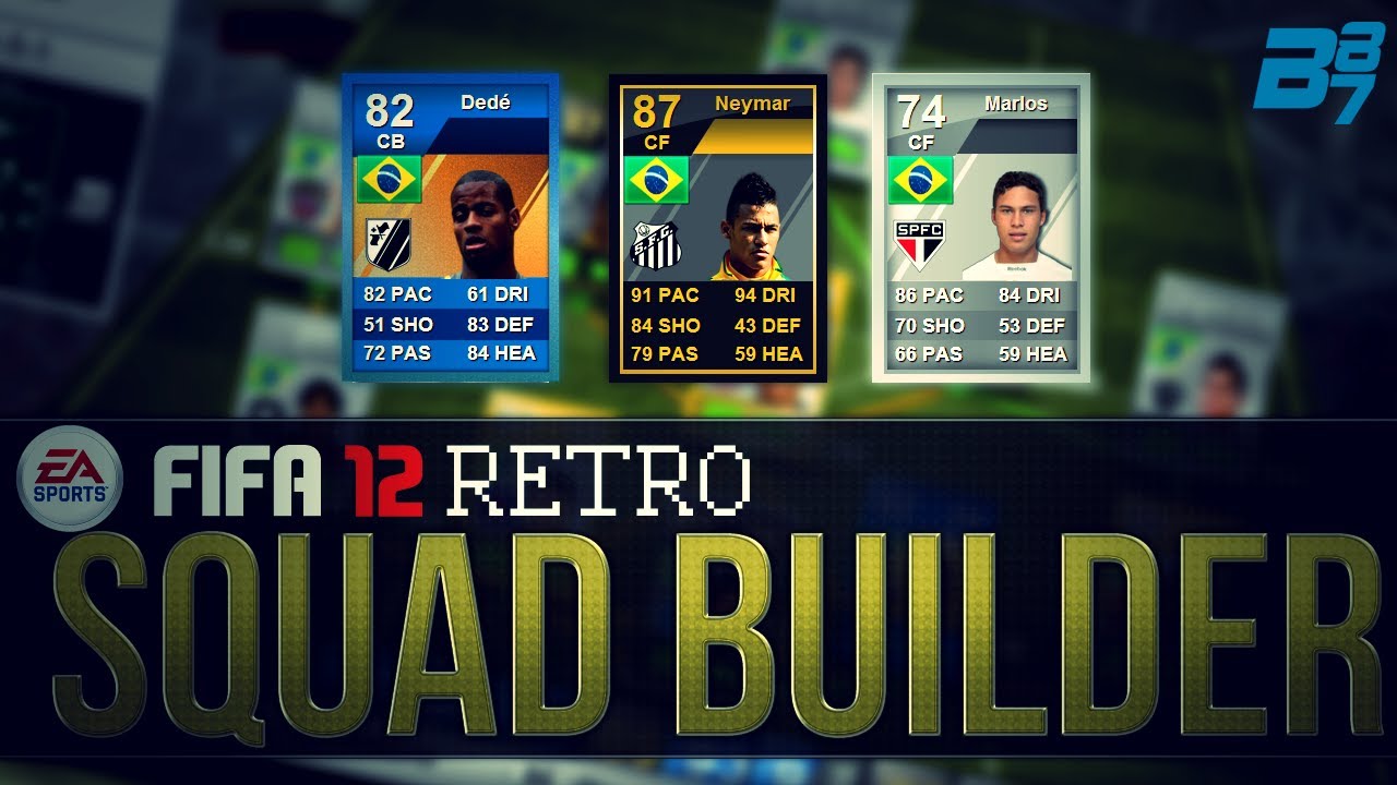 FIFA 12 Ultimate Team RETRO Squad Builder | Brazil Silver/Gold Mix! w/ 87 Neymar!