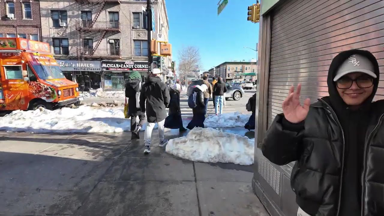 Astoria Queens NYC - Walk The Globe 4K - Winter Snowy Day Waking Tour Little Egypt