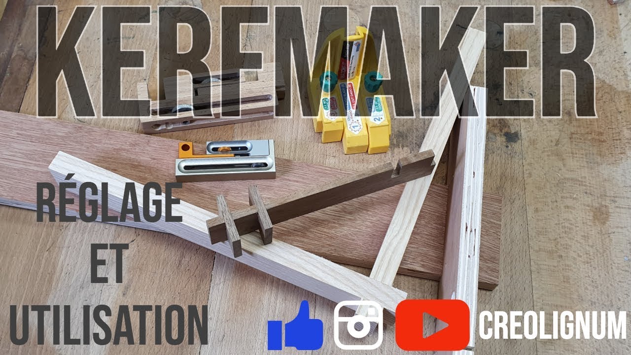 Technique de menuiserie: Kerfmaker, r&eacute;glage et utilisation.