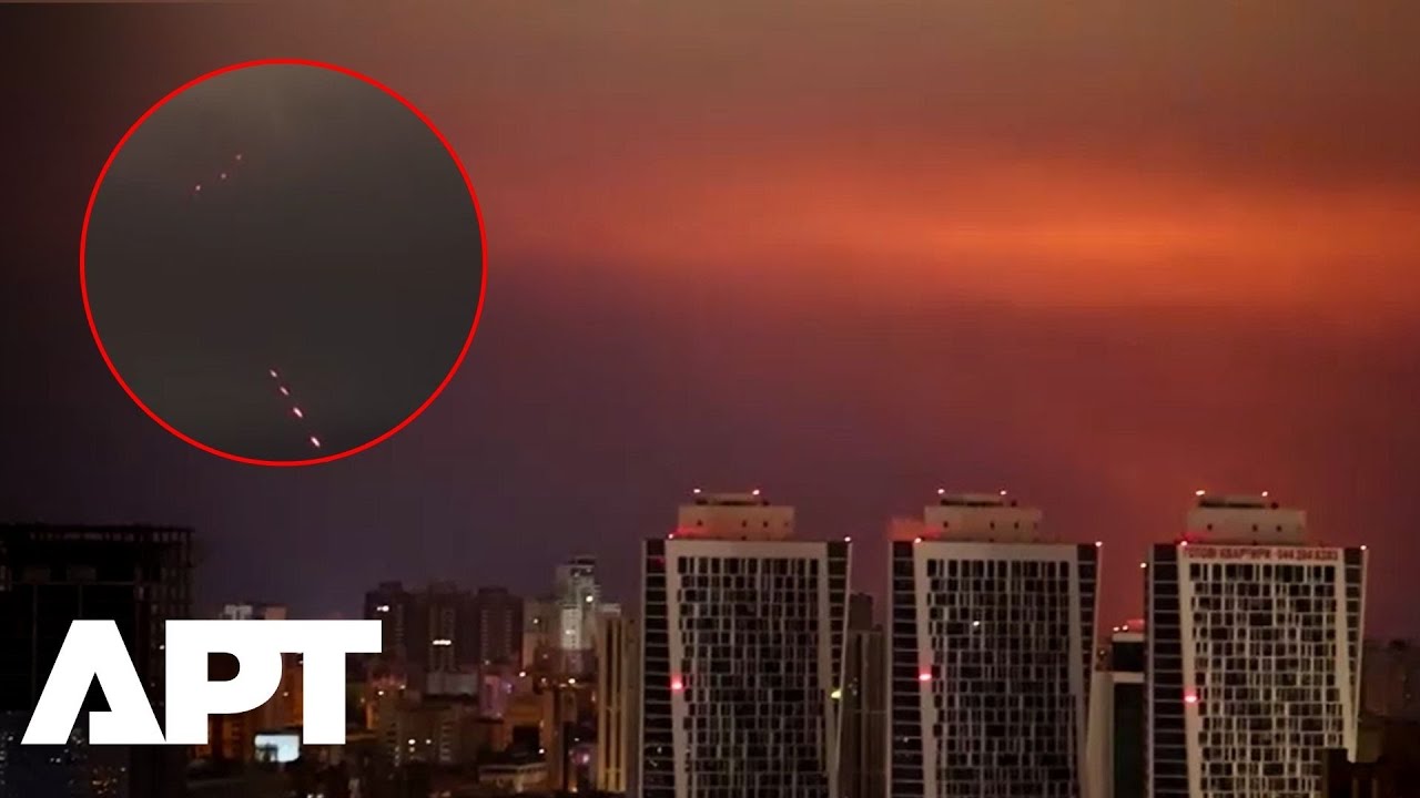 WATCH | Russian Drone Swarm Lights Up Kyiv Skies in Overnight Attack | APT