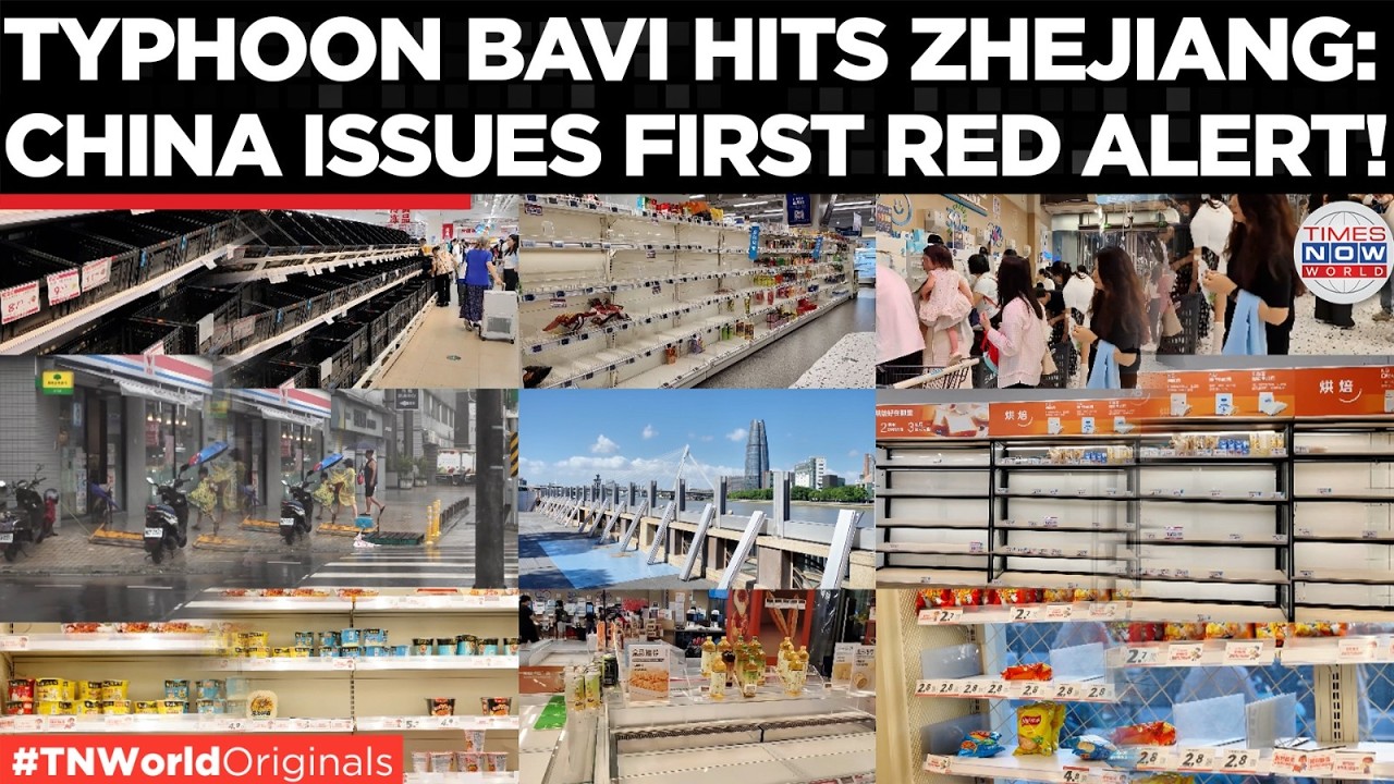 China on Red Alert: 900,000 Evacuated as Typhoon Bavi Threatens Wenzhou & Zhejiang | Times Now World