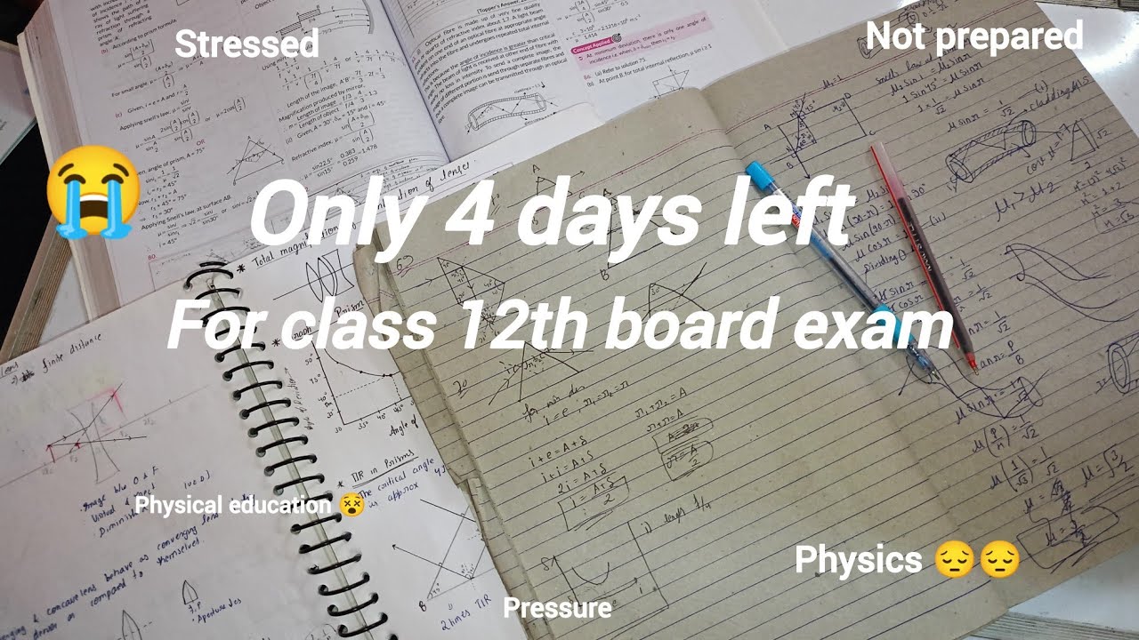 Board exam in Just 4 days 😭😭 not prepared at all !! 🙂 Physical education, physics #study #boardexam 