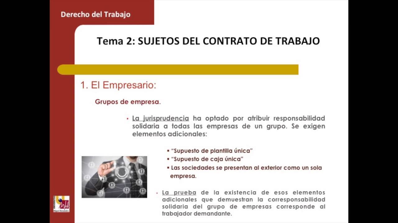 Lec005 Sujetos del contrato de trabajo (umh1444sp2014-15)