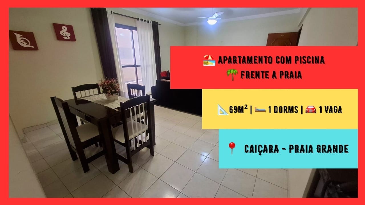 Apartamento com 1 dormitório à venda no Caiçara em Praia Grande.