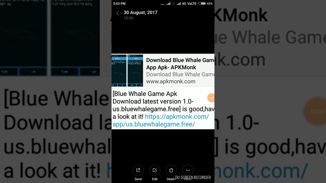 Blue whale game full tasks