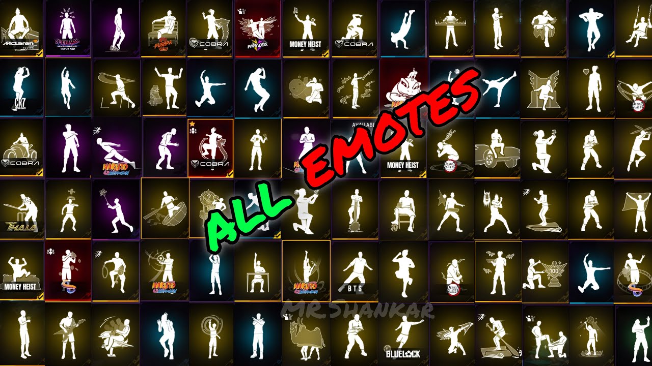 ВСЕ ЭМОЦИИ В FREE FIRE | ВСЕ ЭМОЦИИ FREE FIRE | ЭМОЦИИ FREE FIRE 2017–2025 | #freefireemote #viral