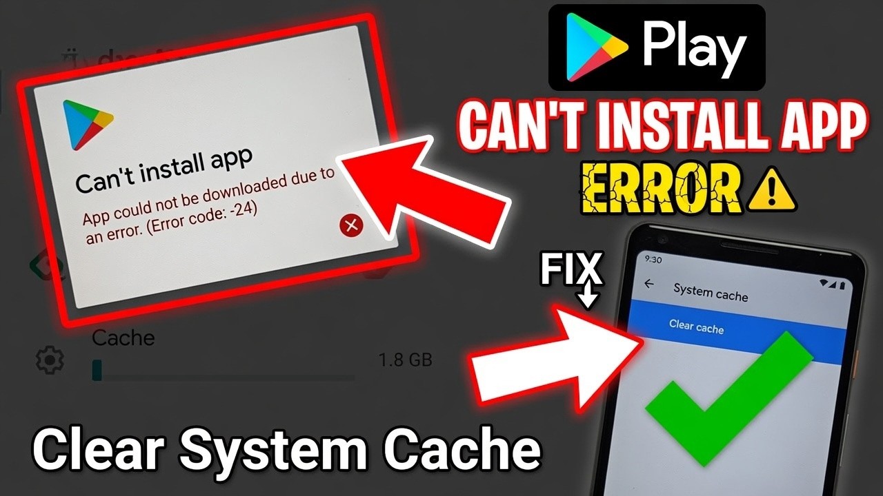 Google Play Store 'Can t Install App ' Error | Clear System Cache Fix