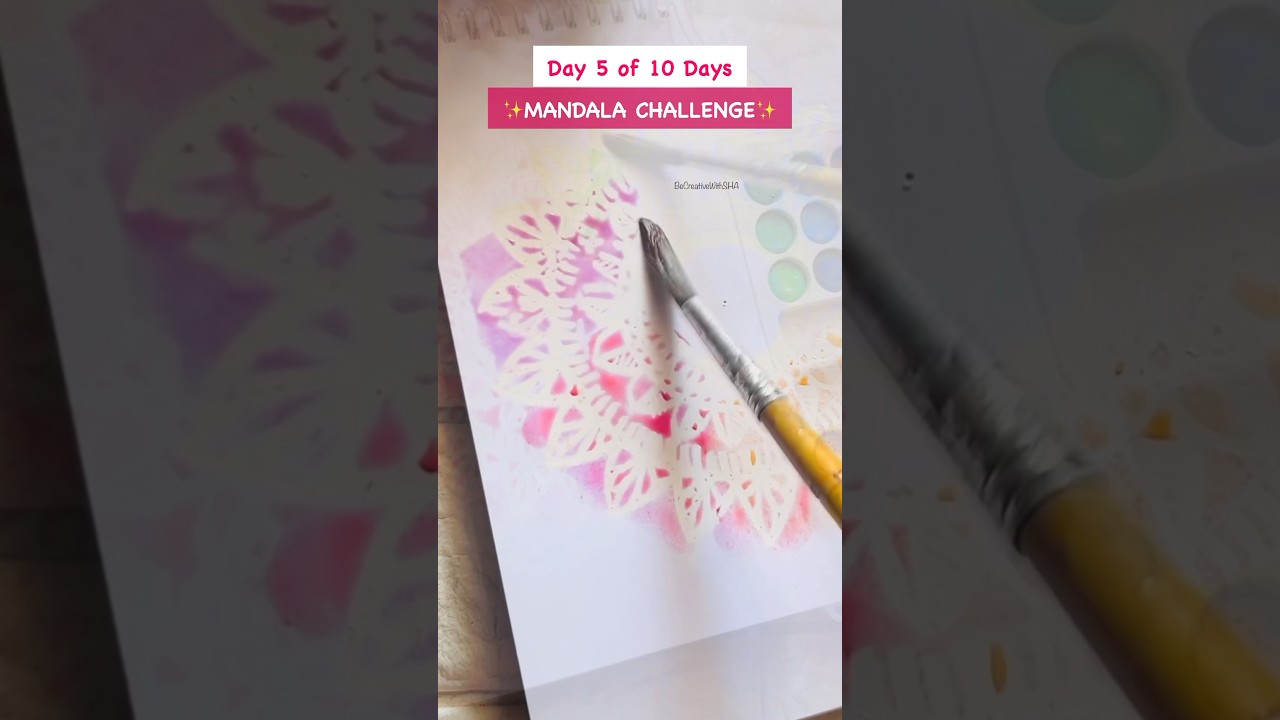 Day 5/10✨Mandala Challenge 🩷✨ #aesthetic #satisfying #mandala #viral #shorts