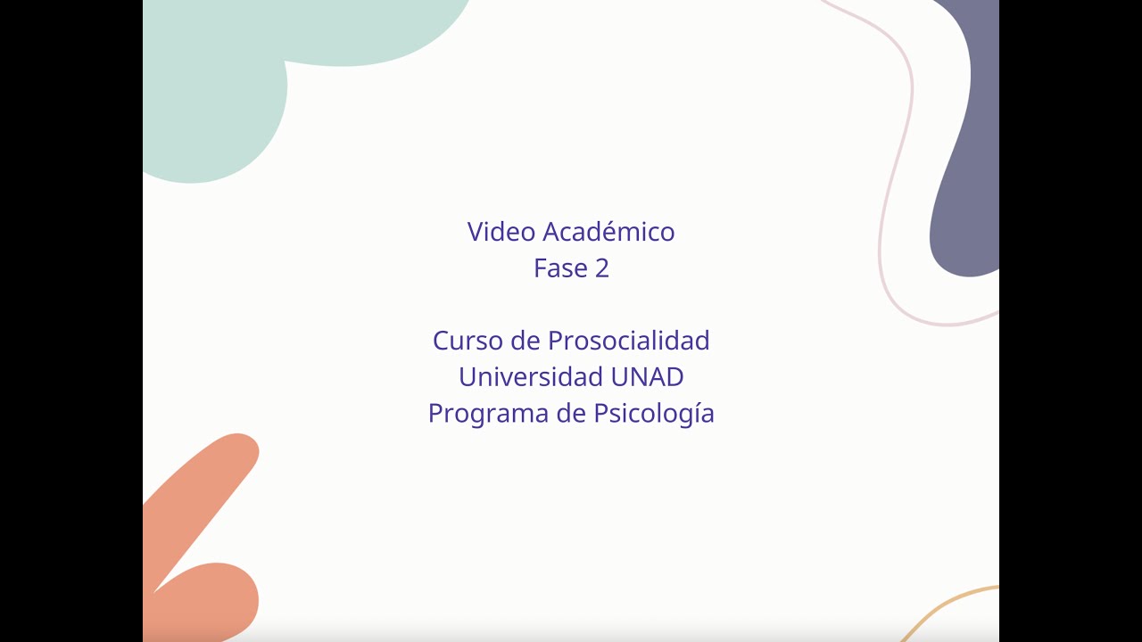Video Acad&eacute;mico: elementos conceptuales de la Prosocialidad