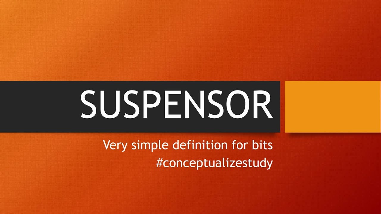 suspensor - fit for bit answers