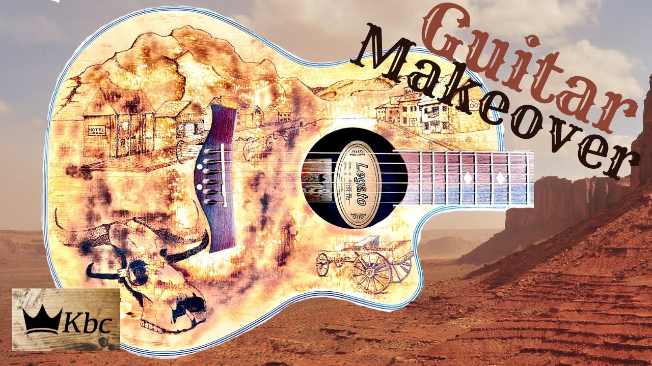 How to do a Pyrography Makeover Using a Burned Guitar
