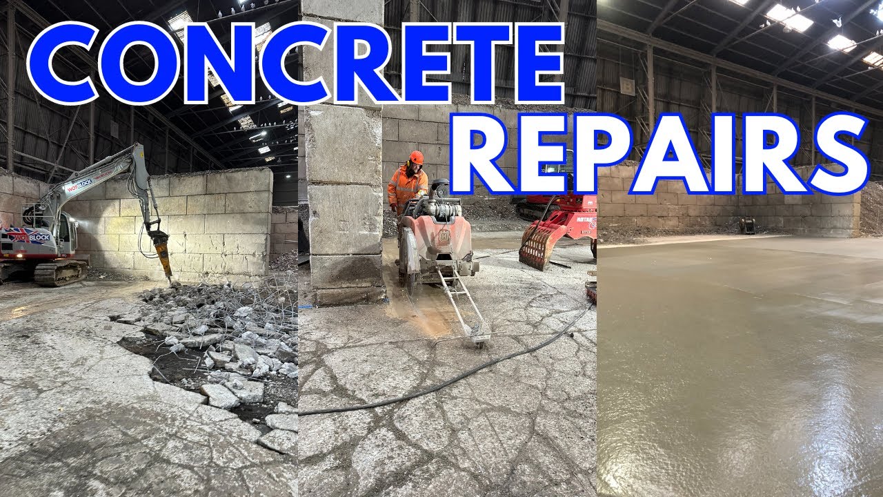 Concrete Repairs With Wotmix - Repairing Concrete at this Recycling Centre