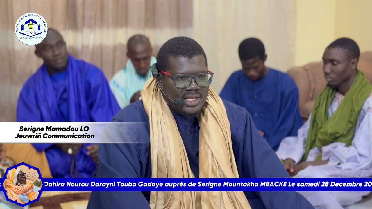 Appel à la Grande Ziar Dahira Nourou Darayni Touba Gadaye auprès de Serigne Mountakha MBACKE à Touba