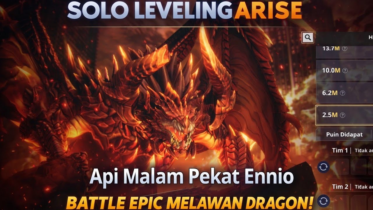 Solo Leveling ARISE – Lawan Boss Api Malam Pekat Ennio (Full Battle)