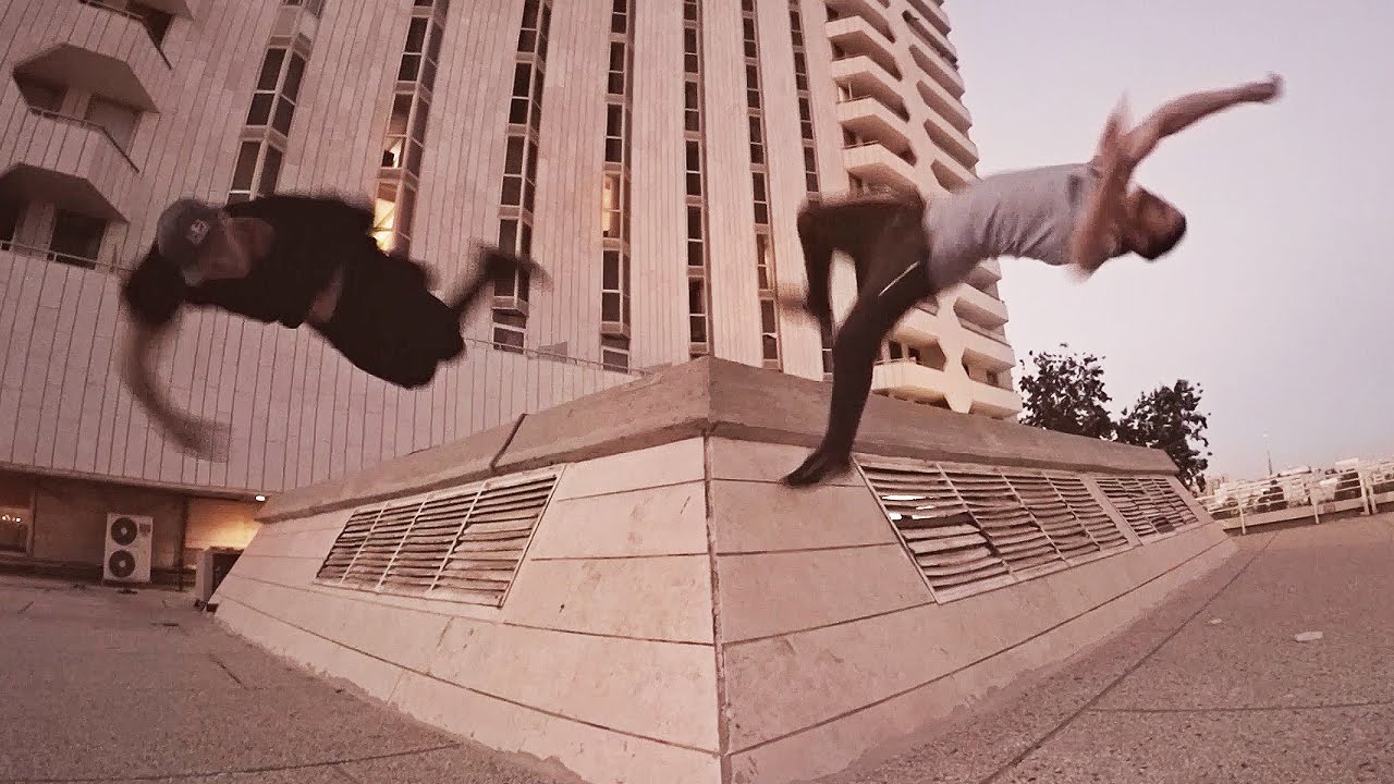 OUR HOTEL IS A FREERUNNING SPOT - Israel Day 1