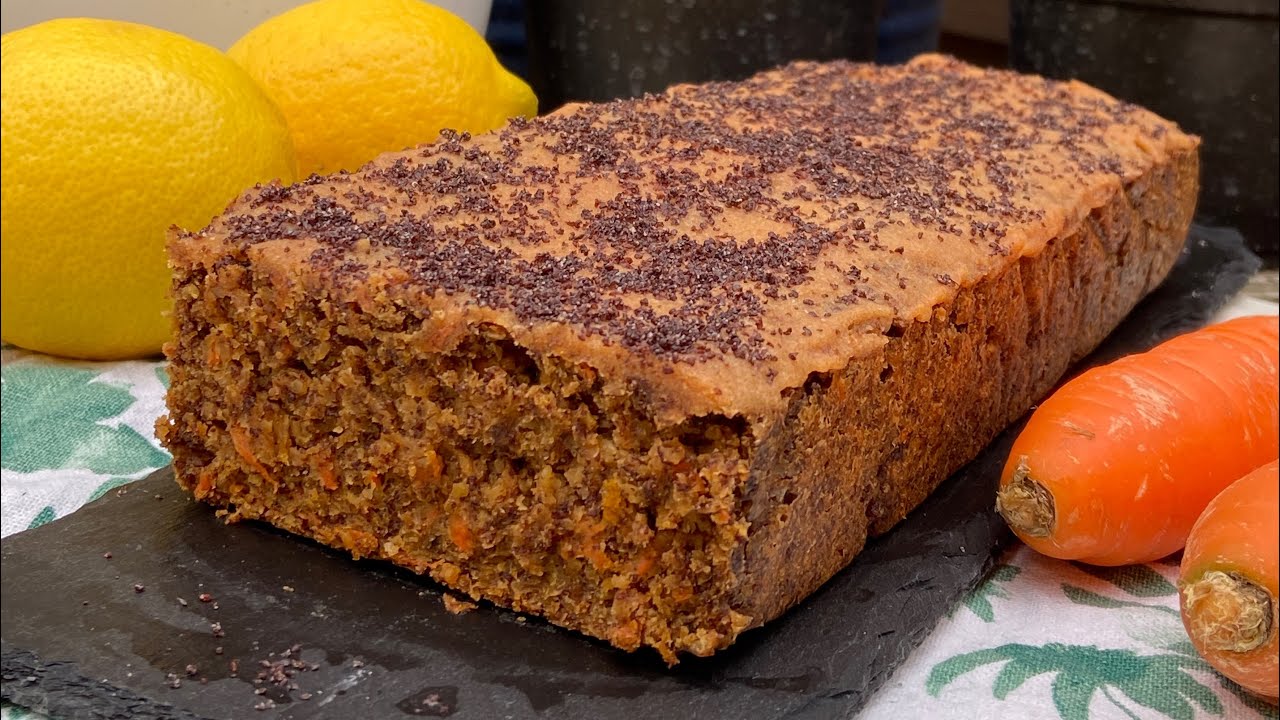 Proljetni Veganski Kolač od Mrkve, Maka i Naranče #vegan #glutenfree