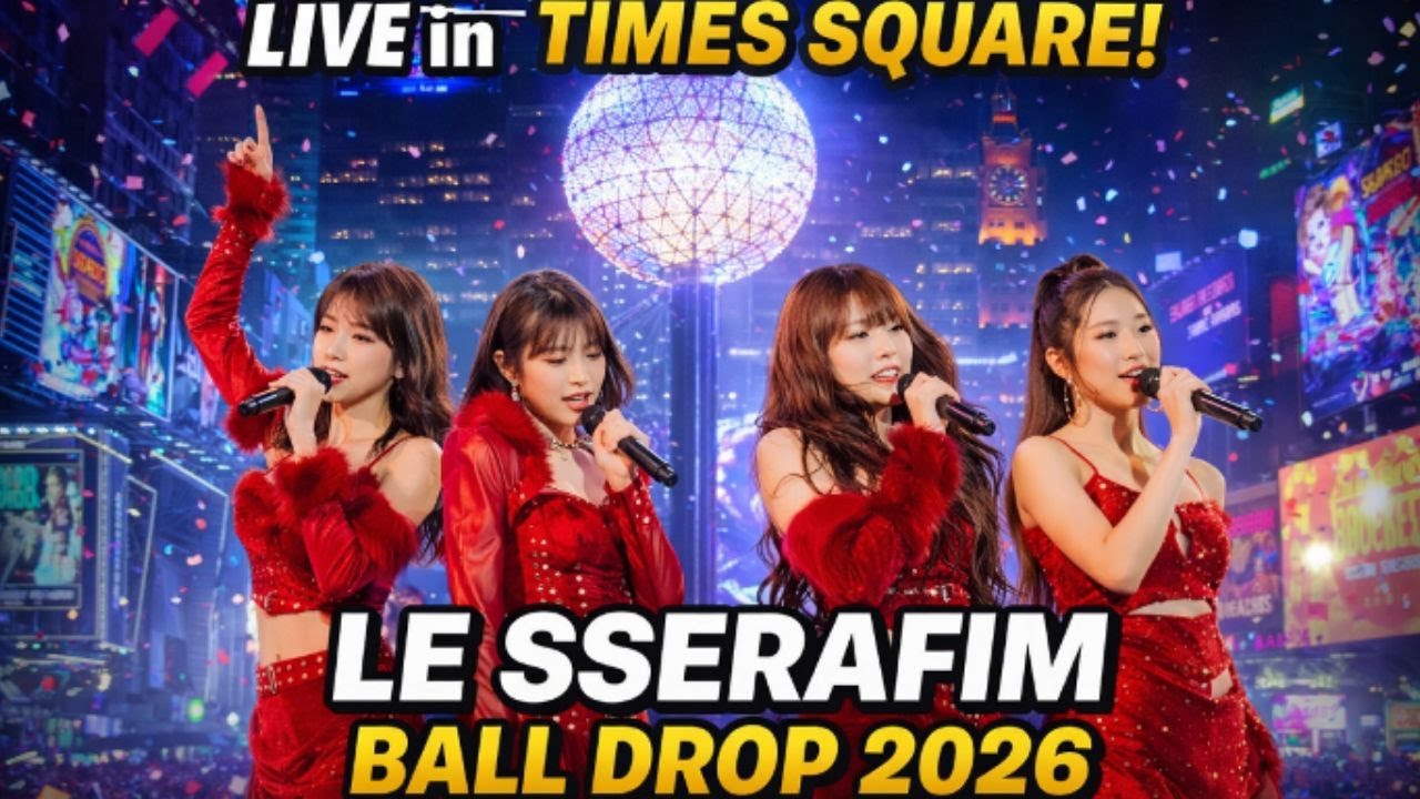 LE SSERAFIM Takes Over Times Square | 2026 New Year’s Eve Ball Drop | NYC DESI एनवाईसी देसी