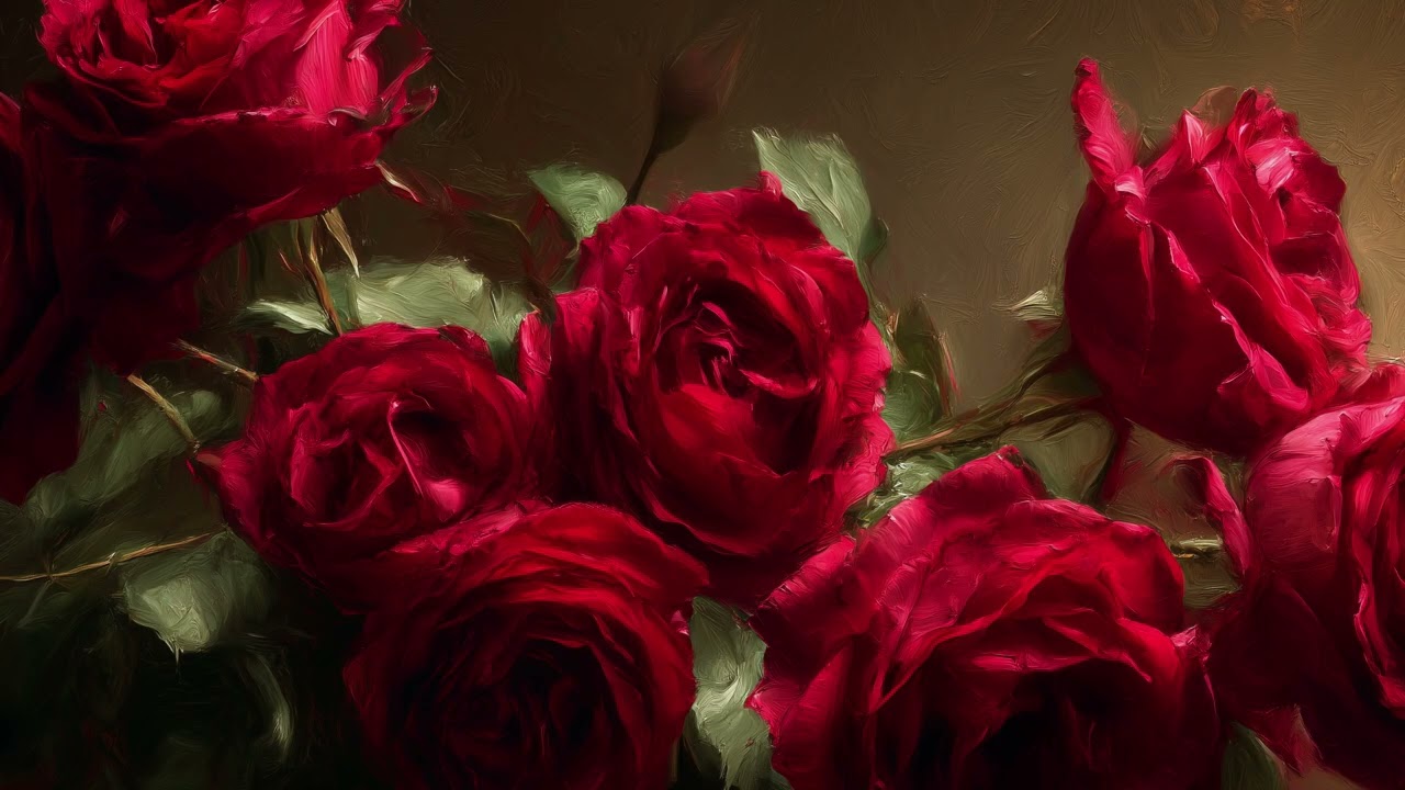 Happy Valentine’s Day 🌹 Romantic Roses Background with Soft Love Music | Elegant Valentine Ambience