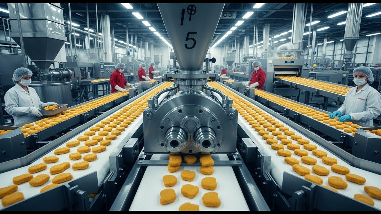 This Machine Makes Thousands of Nuggets Per Minute | Inside a Chicken Nugget Factory