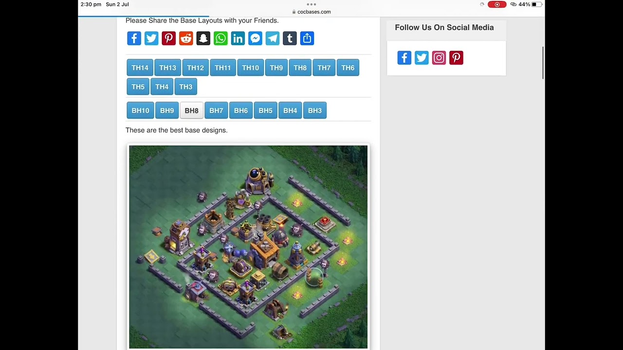 How to use the cocbases.com  website instructions in comments