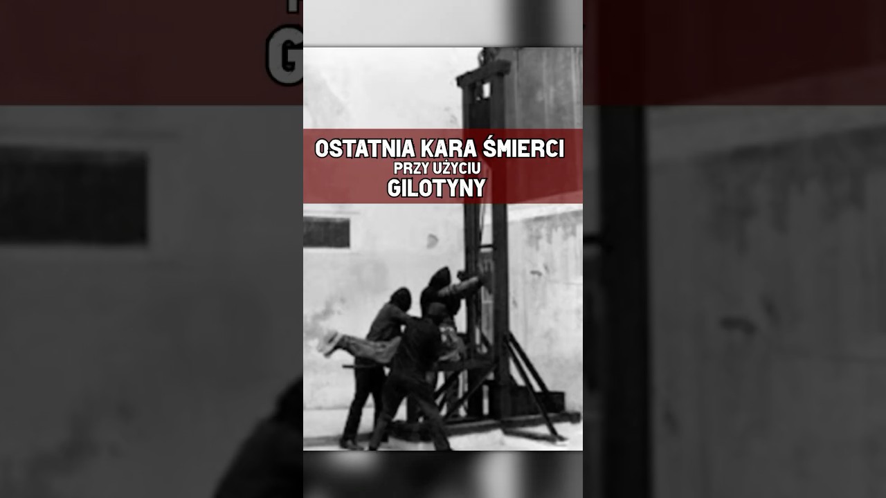 OSTATNI WYROK ŚMIERCI WYKONANY GILOTYNĄ #shorts #historia