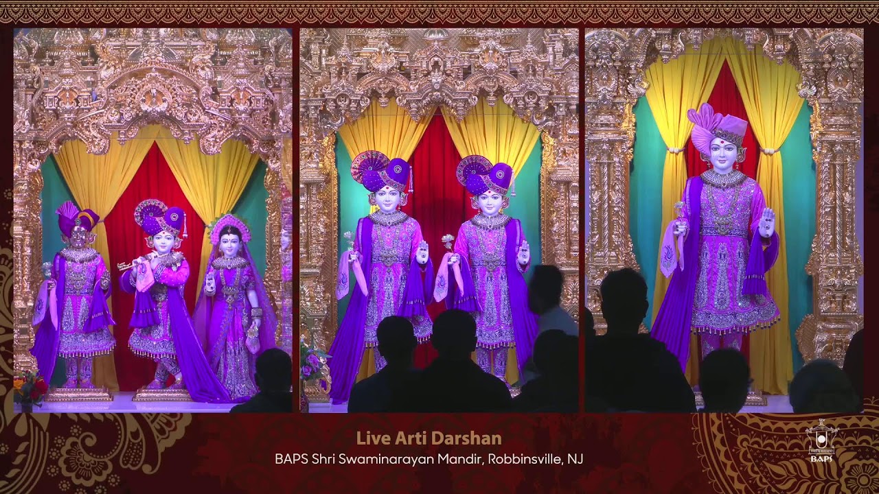 BAPS Shri Swaminarayan Mandir - Robbinsville, NJ - Live Sandhya Arti
