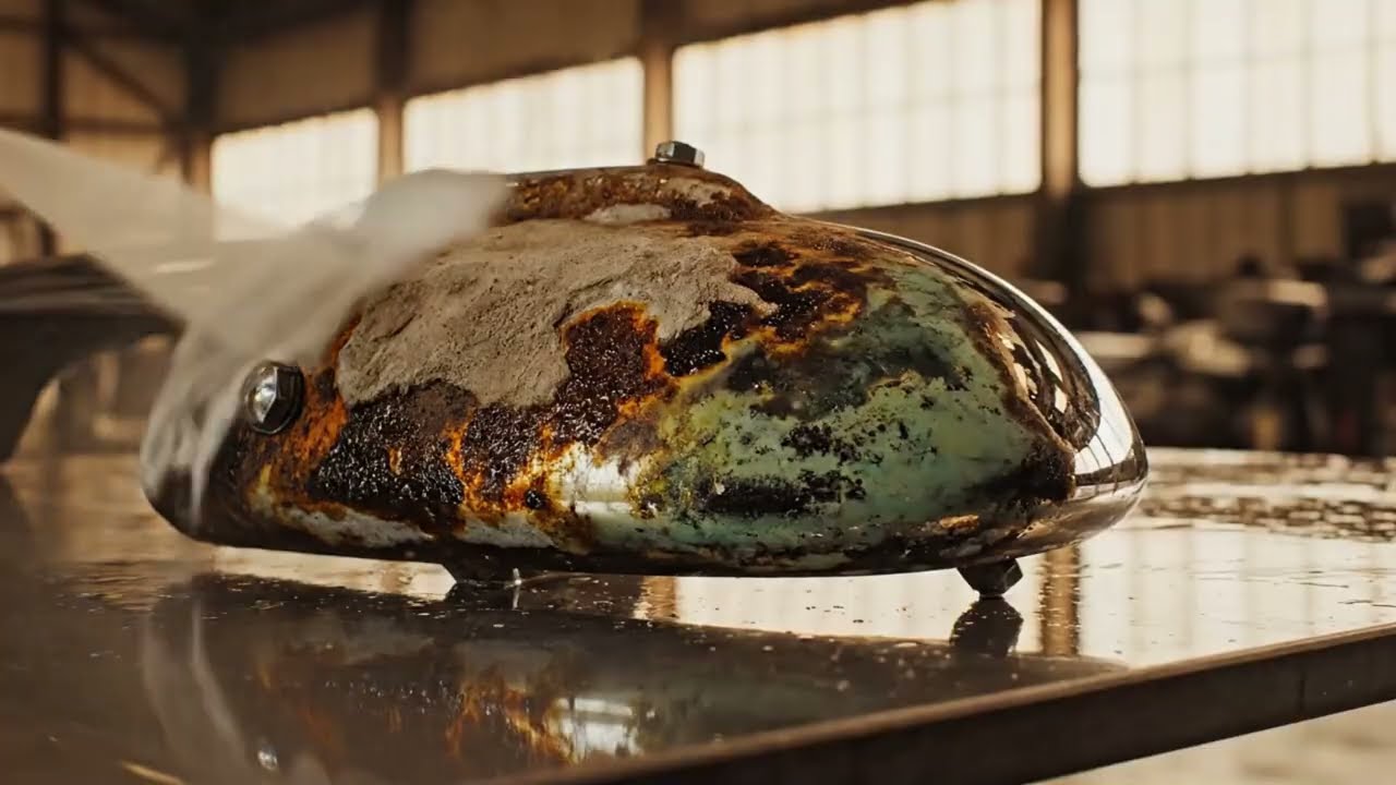 Extremely Skill Rust Removal - Restoring an Old Rusted Metal Cover (No Talking)