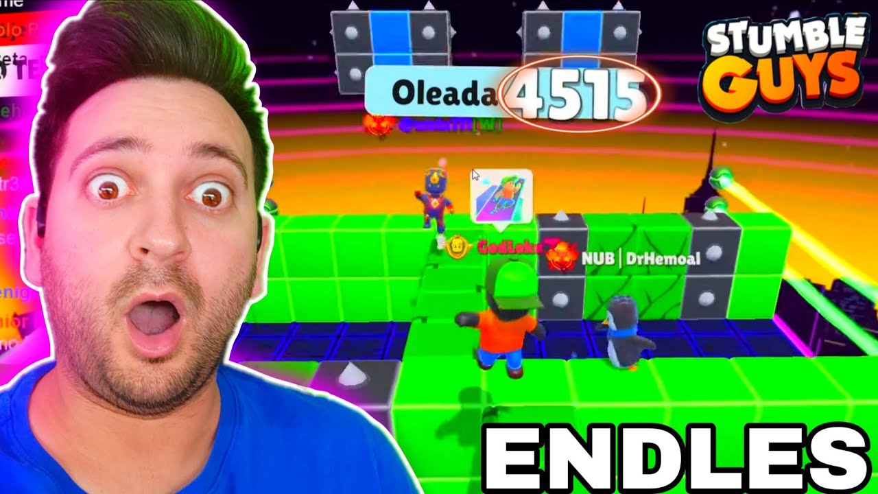 🔥 JUGUÉ BLOCK DASH ENDLESS con PRO PLAYERS en STUMBLE GUYS!! 🔥