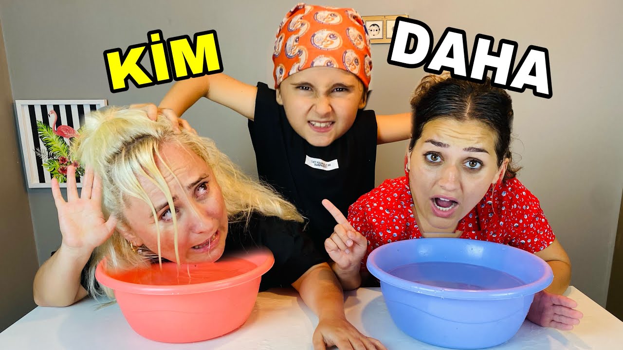 KİM DAHA CHALLENGE ! Kafaları Suya Sokma Oyununu Oynadık !! aslı ca