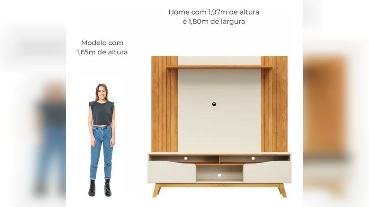 Review: Rack Para Tv Babus Home Lara 2 Portas Até 75 - Pérola Elmo/pérola