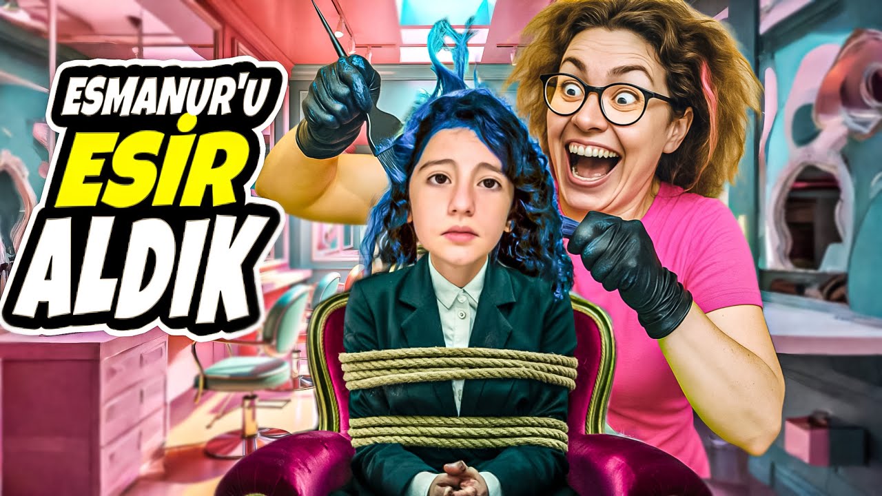 ESMANURUN SAÇLARINI BOYADIK!! SARA ABLA ÇILGIN KUAFÖR OLDU!