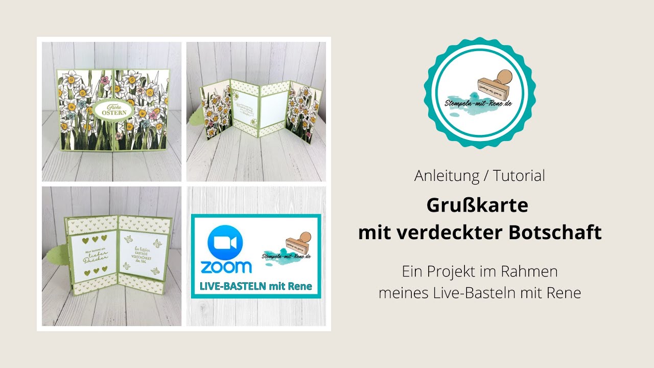 GRUSSKARTE MIT VERDECKTER BOTSCHAFT - gebastelt mit Produkten von Stampin´Up!