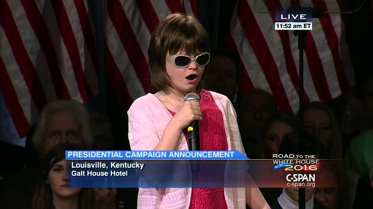 Marlana VanHoose sings National Anthem at Rand Paul Event (C-SPAN)