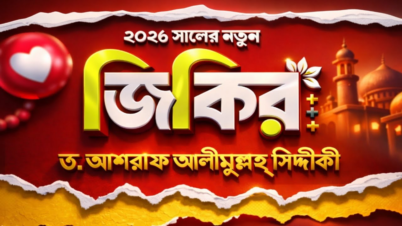 ২০২৬ সালের নতুন জিকির | ড. আশরাফ আলীমুল্লাহ সিদ্দীকী | হৃদয় কাঁপানো আমল | Islamic Zikir 2026