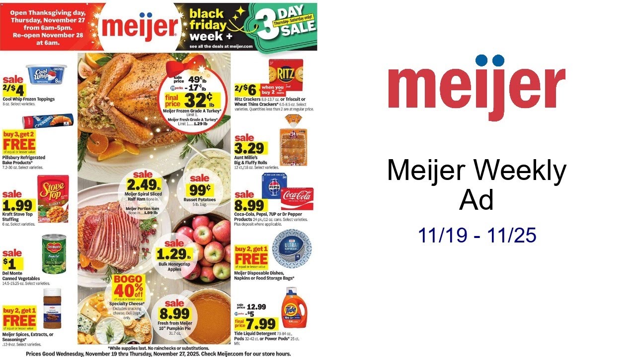 Meijer Weekly Ad 11/19 - 11/25