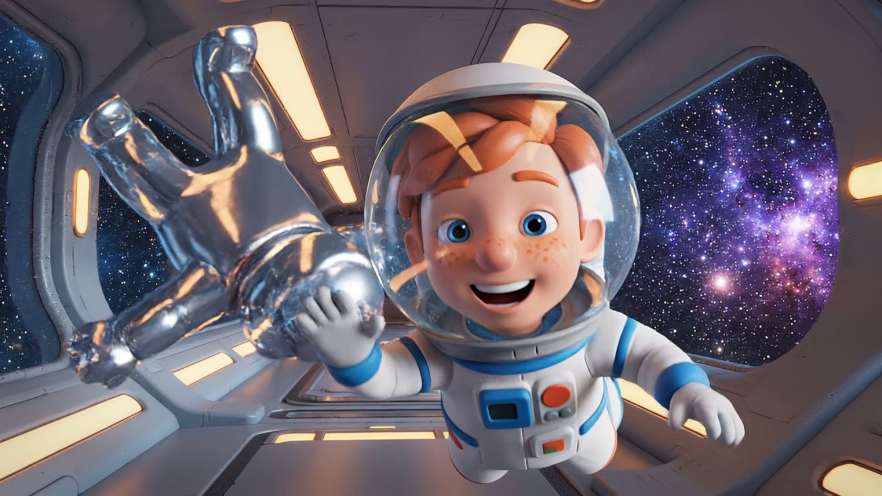 Among Us Silver Crewmate Lost Gravity in the Ship | Kids Songs & Nursery Rhymes