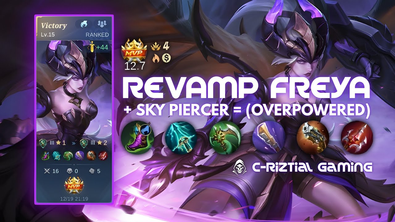 Revamp Freya + Sky Piercer = OP!!! | MVP Jungle Freya (MLBB) Game 2 