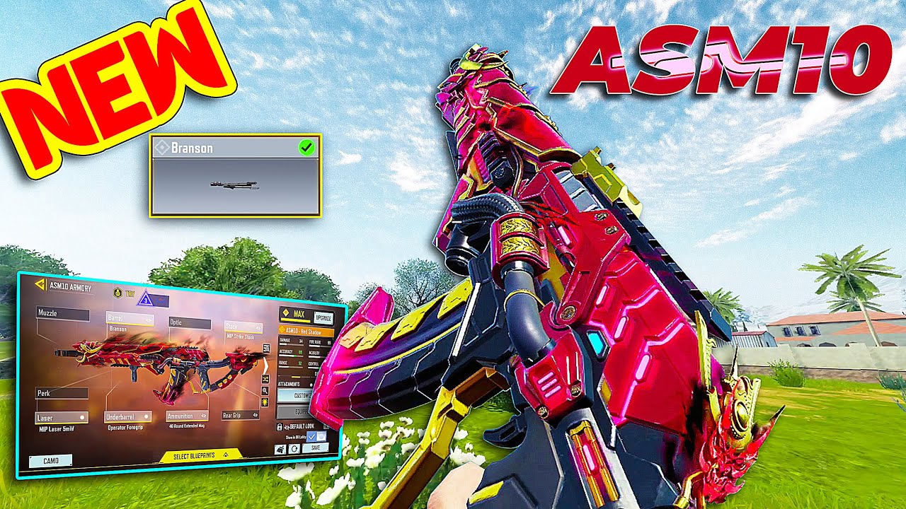 *NEW* ASM10 Red Shadow With NEW Barrel ( Branson ) | 27 KILLS SOLO vs SQUAD in CODM BR #asm10loadout