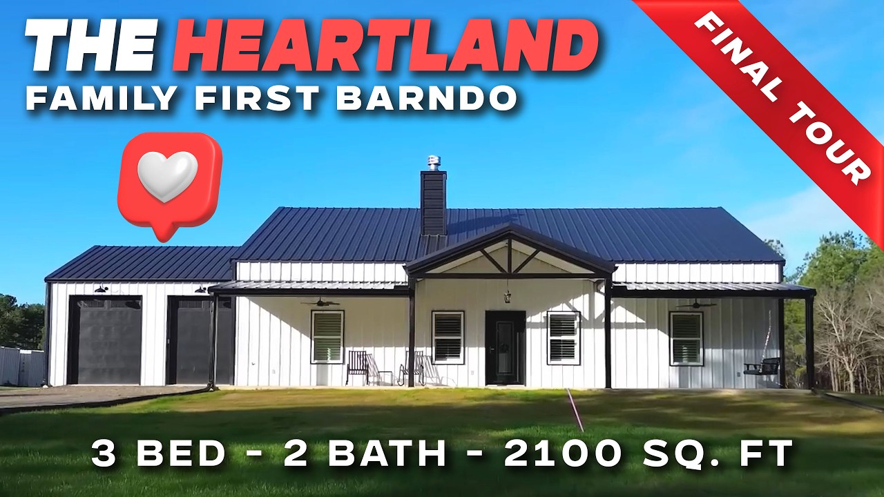Beautiful Texas Barndominium Tour, 3 Bed, 2 Bath 