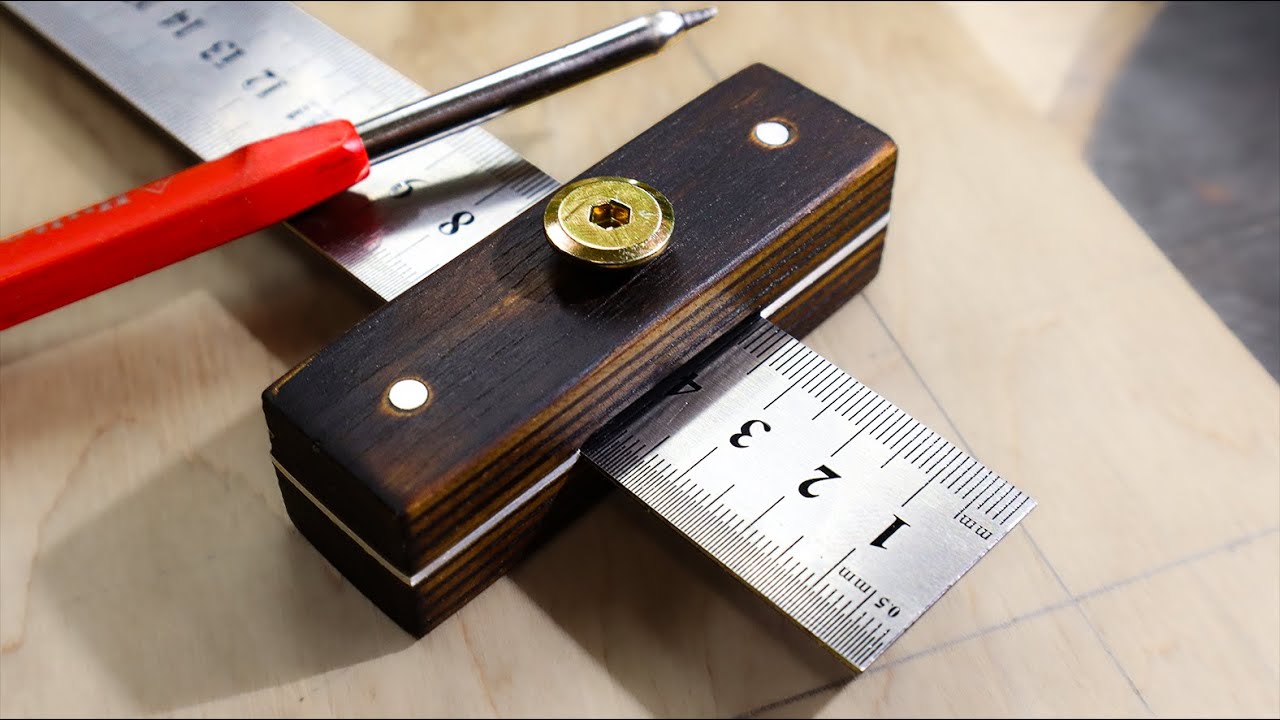 How to make Simple Ruler Gauge from Plywood | Marking Tool Diy